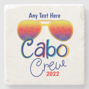 Cabo Crew Vacation Family Honeymoon Girls Group Stone Coaster