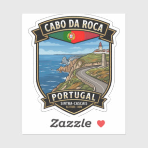 Cabo da Roca Portugal Atlantic Coast Route Sticker