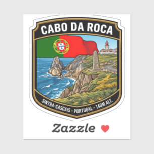 Cabo da Roca Portugal Scenic Coastal Road Sticker