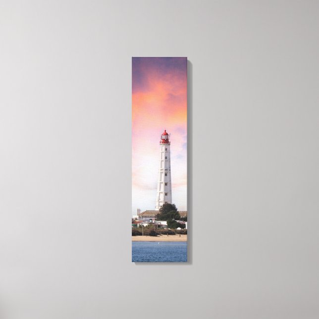 Cabo de Santa Maria Lighthouse Vertical Canvas Art (Front)