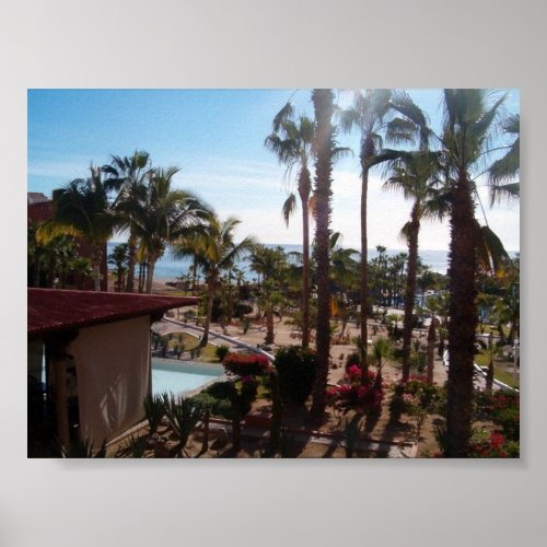 Cabo hotel room view poster