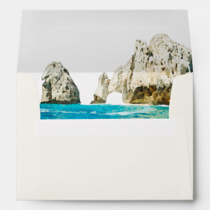 CABO MEXICO Tropical Beach Coast Cream Envelope