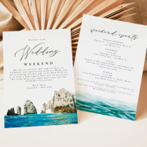 Cabo Mexico Wedding Welcome Letter Itinerary Invitation