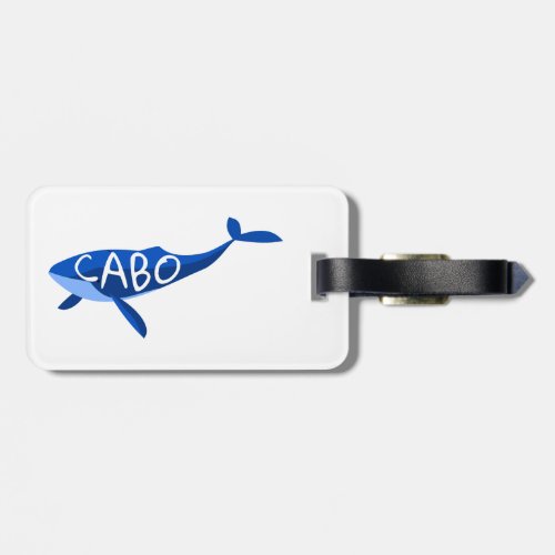 Cabo Mexico Whale Luggage Tag