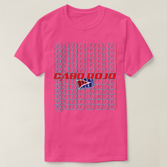 Cabo Rojo Cascade text 2 T-Shirt (Design Front)