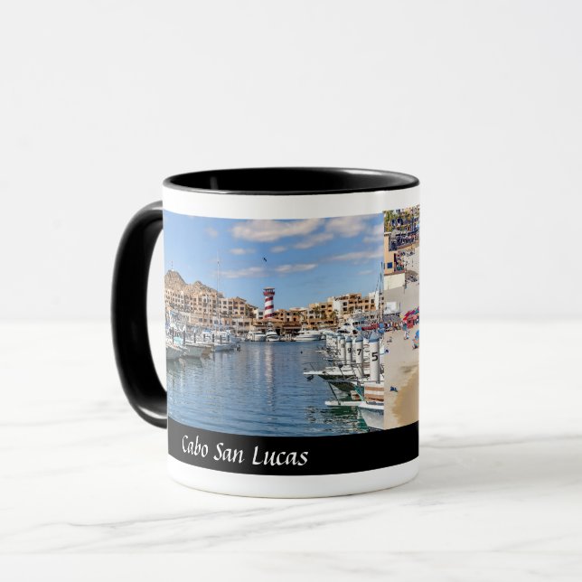 Cabo San Lucas and Medano Beach - Designer Coffee Mug (Front Left)