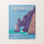 Cabo San Lucas Arch Mexico Travel Art Vintage Jigsaw Puzzle<br><div class="desc">Cabo San Lucas in a vector art style. Cabo San Lucas,  a resort city on the southern tip of Mexico’s Baja California peninsula,  is known for its beaches,  water-based activities and nightlife.</div>