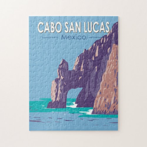 Cabo San Lucas Arch Mexico Travel Art Vintage Jigsaw Puzzle
