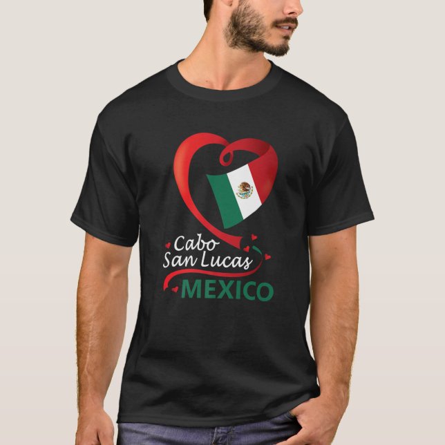 Cabo San Lucas Baja California Sur Mexico Bandera T-Shirt (Front)