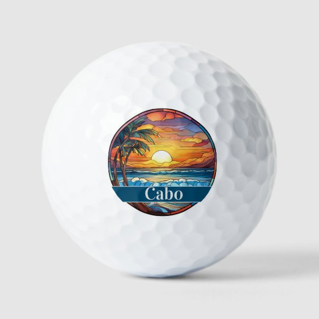 Cabo San Lucas Beach Vacation Golf Balls (Front)