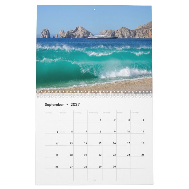 Cabo San Lucas Calendar  (Sep 2027)