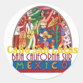 CABO SAN LUCAS CLASSIC ROUND STICKER