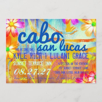 Cabo San Lucas Destination Invitation by 2TICKETS2PARADISE at Zazzle