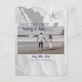 Cabo San Lucas Destination Wedding Save the Date Announcement Postcard