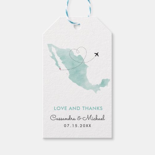 Cabo San Lucas  Destination Wedding  Thank You  Gift Tags