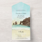 Cabo San Lucas | El Arco | Destination Wedding All In One Invitation (Inside)