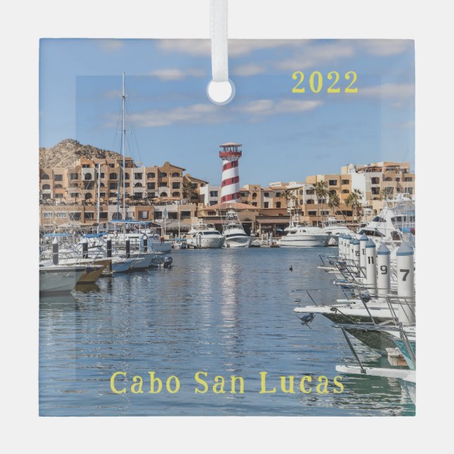 Cabo San Lucas, Glass Ornament (Front)