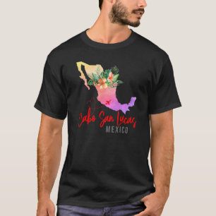 Cabo San Lucas Map Matching Vacation Family Girls  T-Shirt