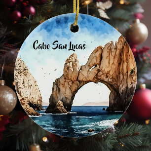 Cabo San Lucas Mexico Beach Arch  Ceramic Ornament