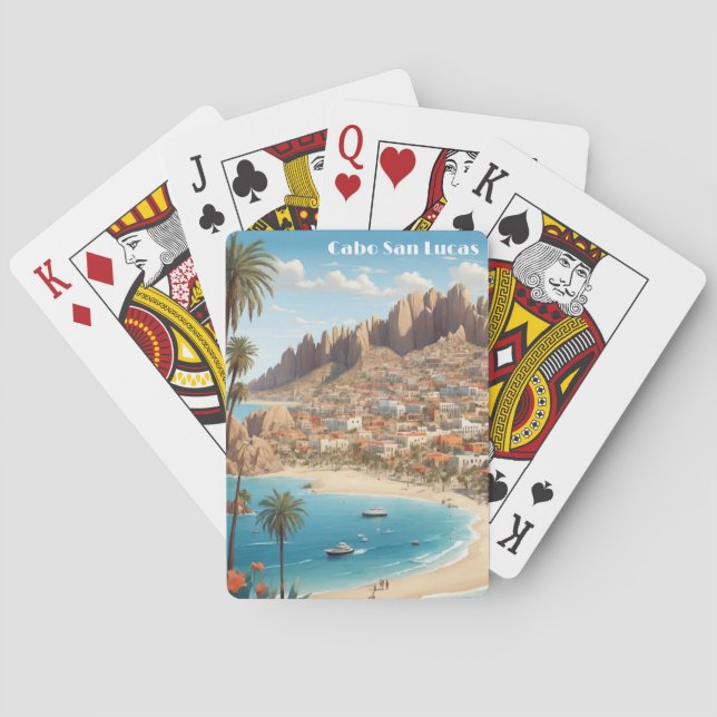 Cabo San Lucas Mexico Beach Ocean Trip Poker Cards (Back)