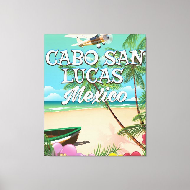 Cabo San Lucas Mexico Beach poster Canvas Print (Front)
