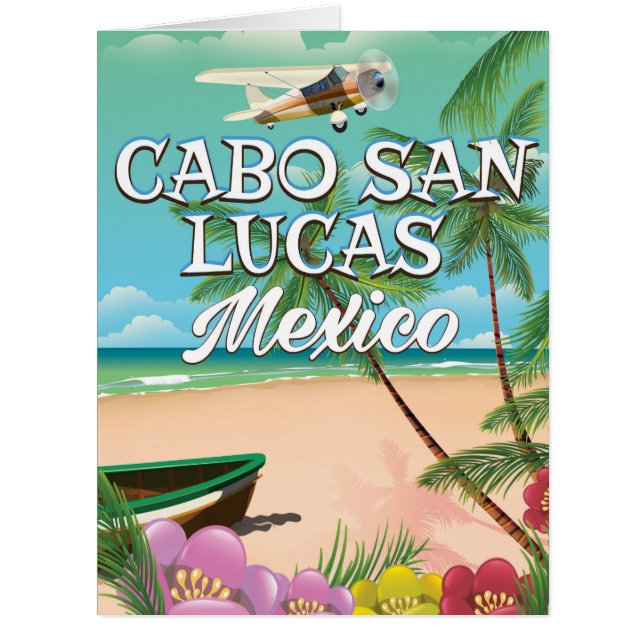 Cabo San Lucas Mexico Beach poster Cards (Front)