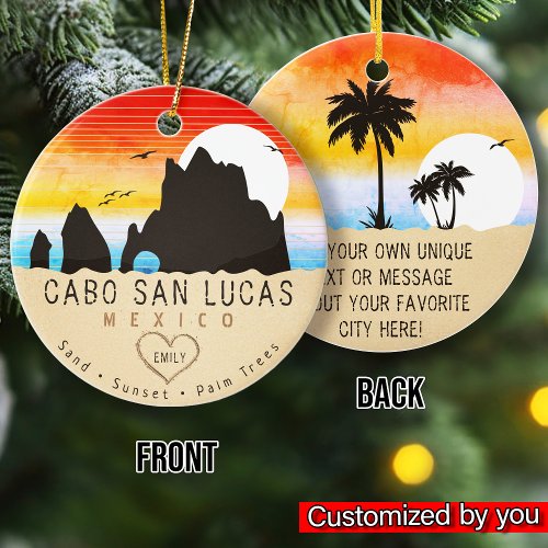 Cabo San Lucas Mexico Beach The Arch Vintage 60s Ceramic Ornament