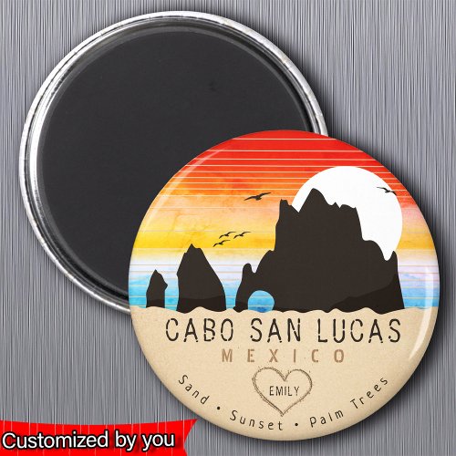Cabo San Lucas Mexico Beach The Arch Vintage 60s Magnet