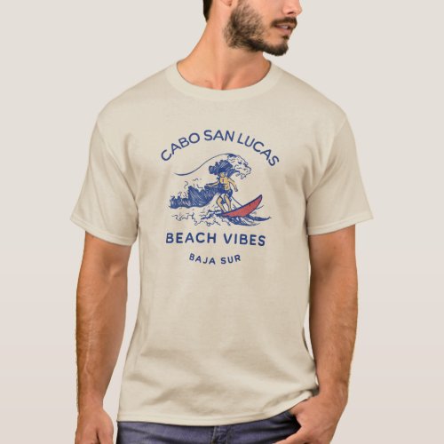 Cabo San Lucas Mexico Beach vibes Surfer vintage T_Shirt