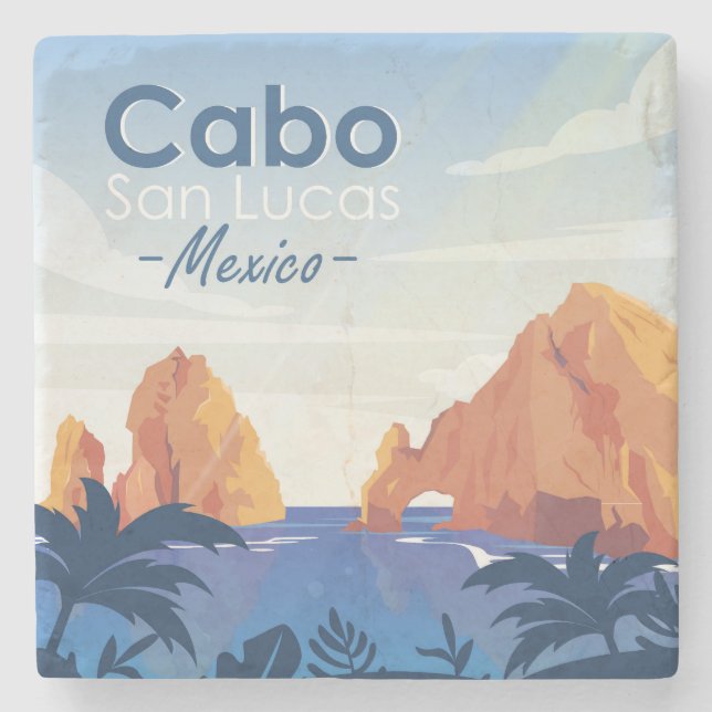 Cabo San Lucas Mexico Stone Coaster (Front)