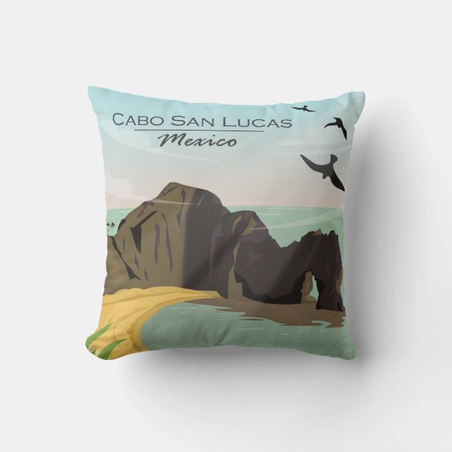 Cabo San Lucas Mexico Throw Pillow (Front)