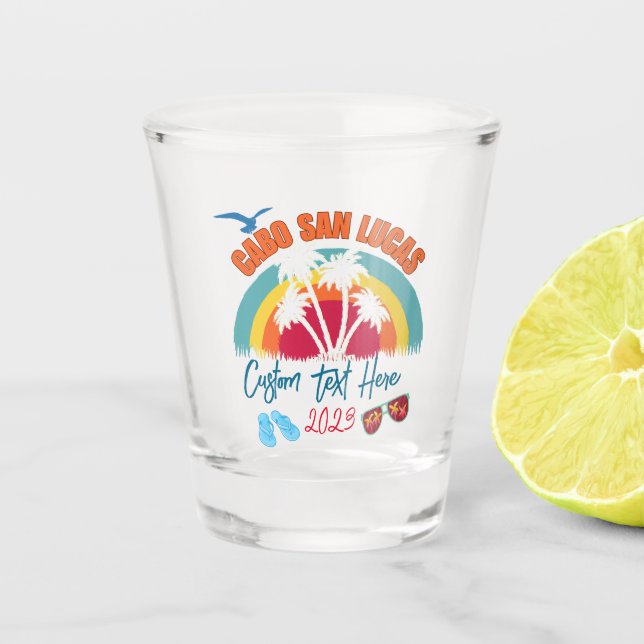 Cabo San Lucas Mexico Vacation Personalization  Shot Glass (Front)