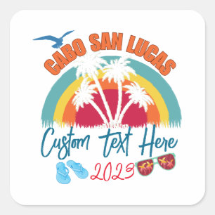 Cabo San Lucas Mexico Vacation Personalization  Square Sticker