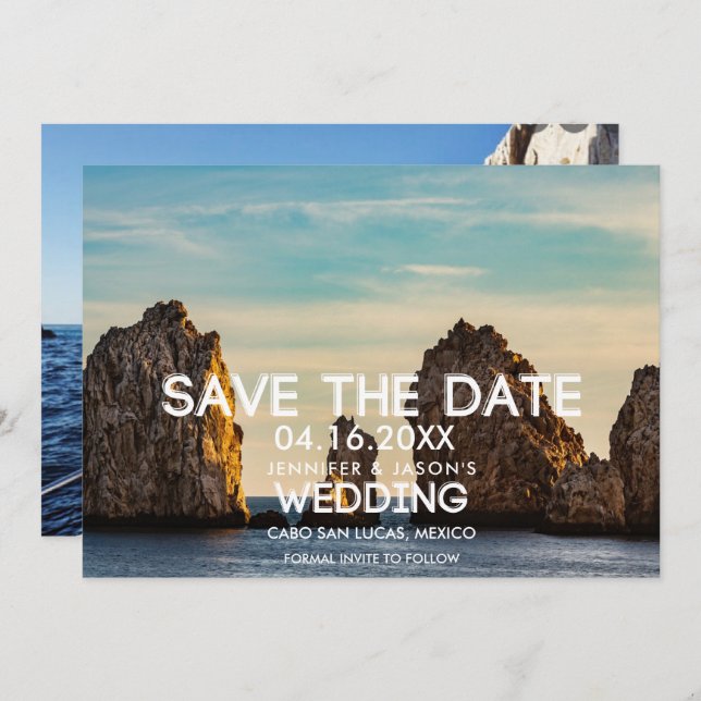 Cabo San Lucas Mexico Wedding Save The Date (Front/Back)