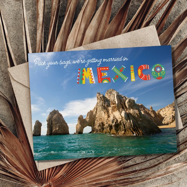 Cabo San Lucas Mexico Wedding Save the Date Announcement Postcard (Creator Uploaded)