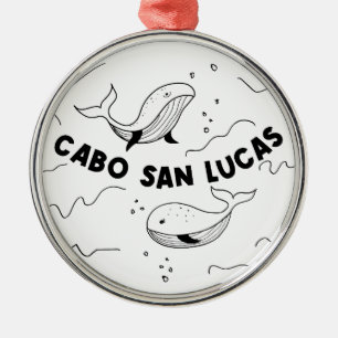 Cabo San Lucas Mexico Whales Metal Ornament