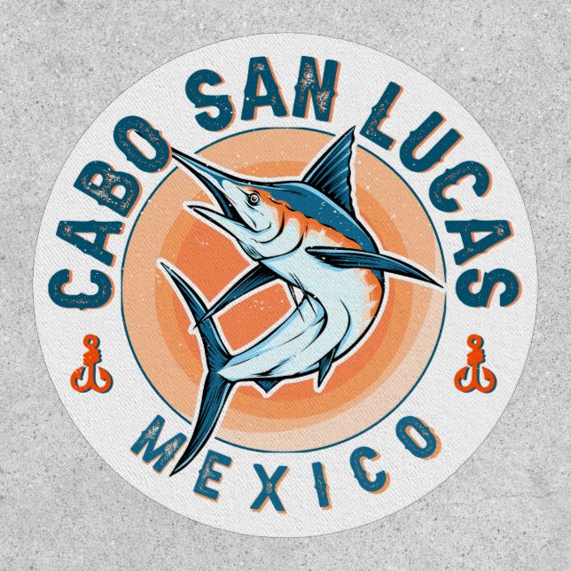Cabo San Lucas Nautical Fishing Sailfish Vintage Patch (Front)