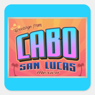 CABO SAN LUCAS SQUARE STICKER