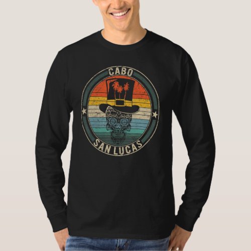 Cabo San Lucas Sugar Skull  Hat Souvenir Mexican  T_Shirt