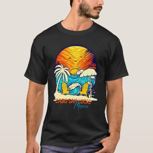 Cabo San Lucas Sunset Mexico Vacation Couples Fami T_Shirt