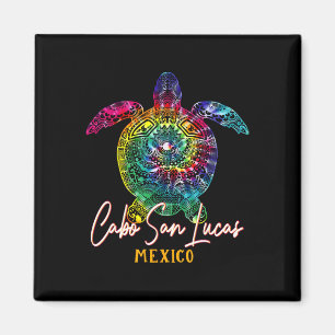 Cabo San Lucas Tie Dye Sea Turtle Matching Family Magnet