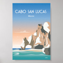 Baja California Map Poster and Baja Map Print for Baja Mexico Art Prints and Baja Travel Gifts Cabo San Lucas