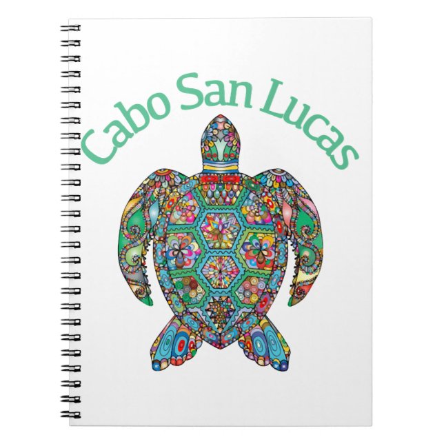 Cabo San Lucas Tribal Turtle Notebook (Front)