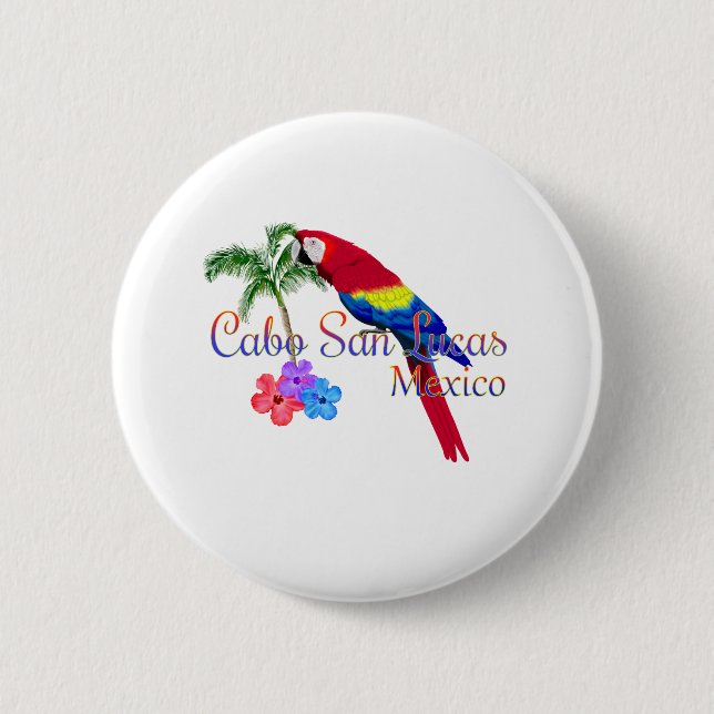 Cabo San Lucas Tropical Beach Button (Front)