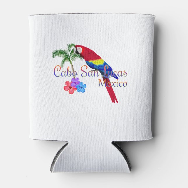 Cabo San Lucas Tropical Beach Can Cooler (Front)