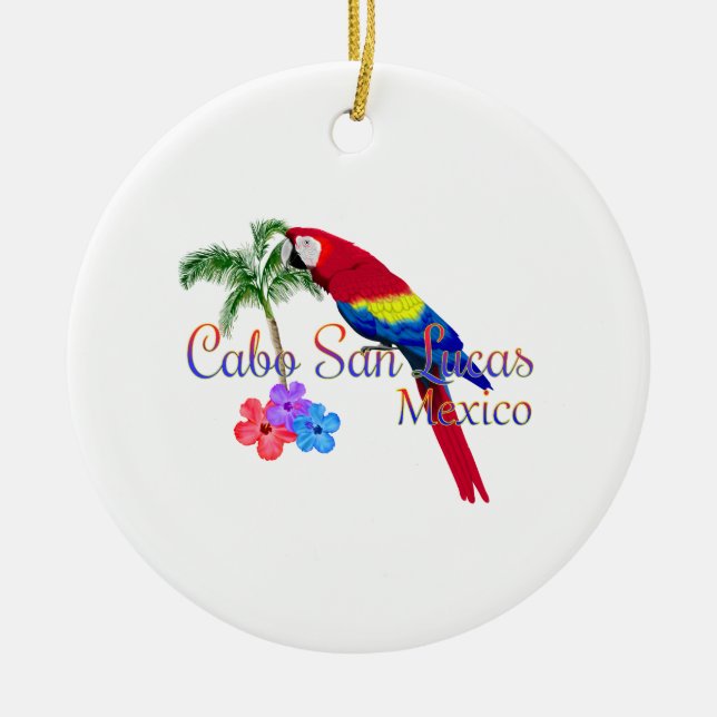 Cabo San Lucas Tropical Beach Ceramic Ornament (Front)