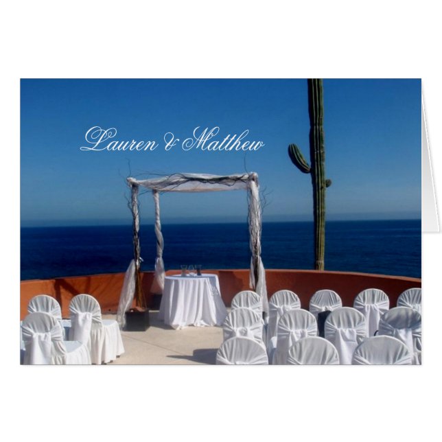 Cabo San Lucas wedding Cards (Front Horizontal)