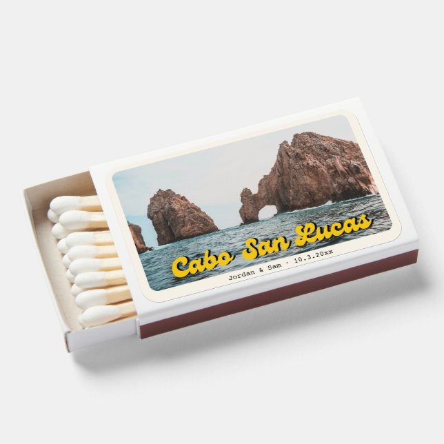 Cabo San Lucas Wedding Favor Matchboxes (Front Open)