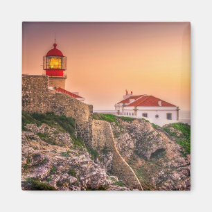 Cabo Sao Vicente At The Sunset Algarve, Portugal Magnet