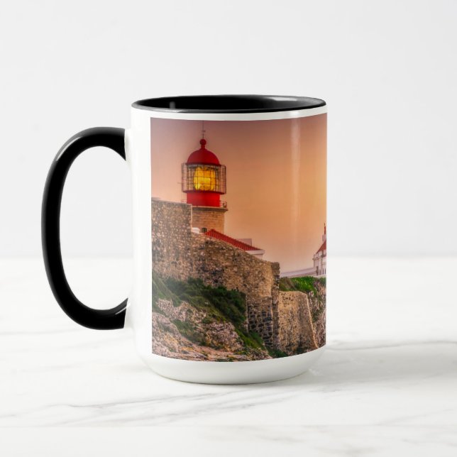 Cabo Sao Vicente At The Sunset | Algarve, Portugal Mug (Left)